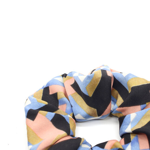 Art deco recycled hair scrunchie (single, assorted)